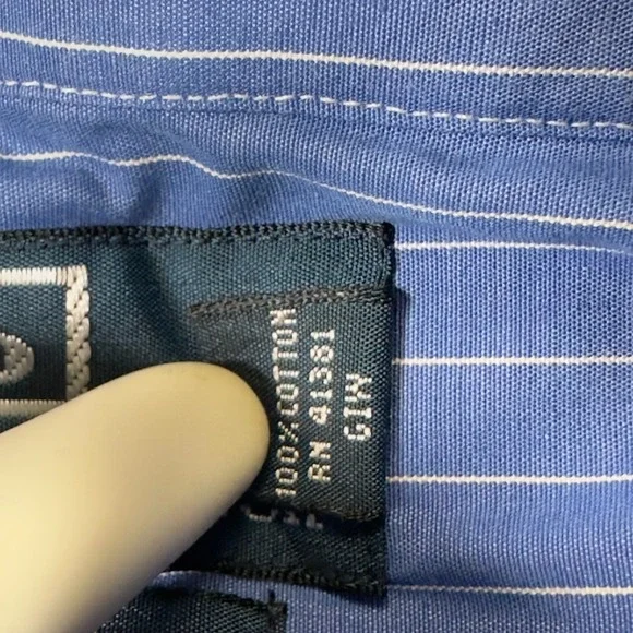 Polo Ralph Lauren Men's 15.5 32/33 L/S Button Down Shirt Curham Classic Fit Blue - Picture 5 of 6